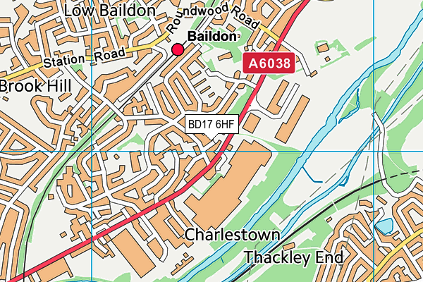 BD17 6HF map - OS VectorMap District (Ordnance Survey) BD17 6HF map - OS VectorMap District (Ordnance Survey)