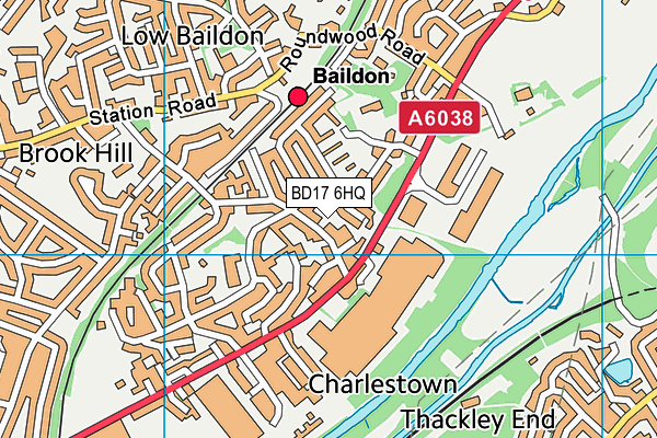 BD17 6HQ map - OS VectorMap District (Ordnance Survey)