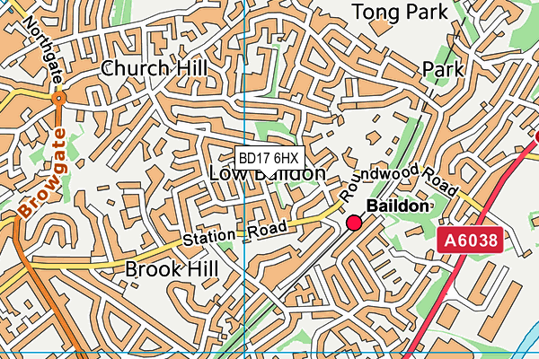 BD17 6HX map - OS VectorMap District (Ordnance Survey) BD17 6HX map - OS VectorMap District (Ordnance Survey)
