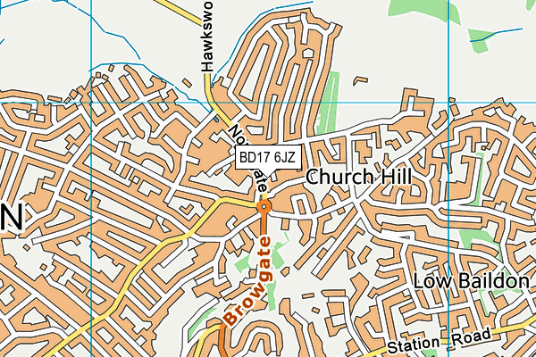 BD17 6JZ map - OS VectorMap District (Ordnance Survey) BD17 6JZ map - OS VectorMap District (Ordnance Survey)