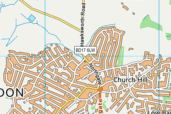 BD17 6LW map - OS VectorMap District (Ordnance Survey) BD17 6LW map - OS VectorMap District (Ordnance Survey)
