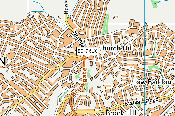 BD17 6LX map - OS VectorMap District (Ordnance Survey) BD17 6LX map - OS VectorMap District (Ordnance Survey)