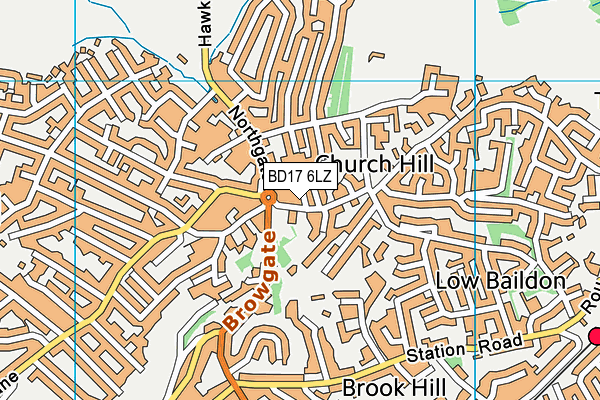 BD17 6LZ map - OS VectorMap District (Ordnance Survey) BD17 6LZ map - OS VectorMap District (Ordnance Survey)