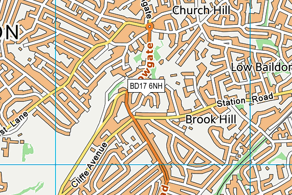 BD17 6NH map - OS VectorMap District (Ordnance Survey) BD17 6NH map - OS VectorMap District (Ordnance Survey)