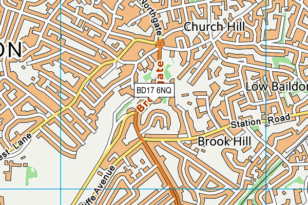 BD17 6NQ map - OS VectorMap District (Ordnance Survey)