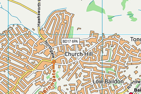 BD17 6PA map - OS VectorMap District (Ordnance Survey) BD17 6PA map - OS VectorMap District (Ordnance Survey)
