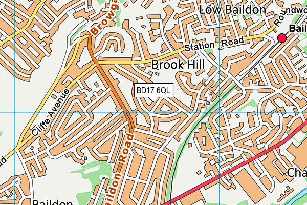 BD17 6QL map - OS VectorMap District (Ordnance Survey) BD17 6QL map - OS VectorMap District (Ordnance Survey)