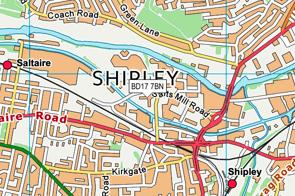 BD17 7BN map - OS VectorMap District (Ordnance Survey) BD17 7BN map - OS VectorMap District (Ordnance Survey)