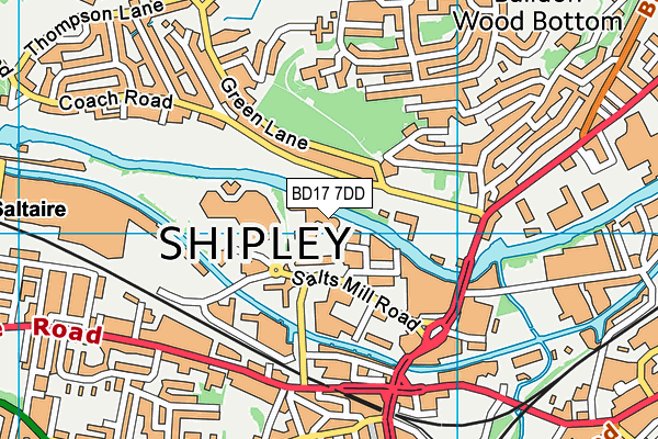 BD17 7DD map - OS VectorMap District (Ordnance Survey) BD17 7DD map - OS VectorMap District (Ordnance Survey)
