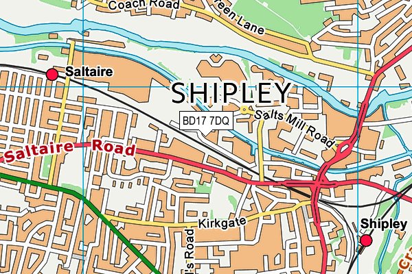 BD17 7DQ map - OS VectorMap District (Ordnance Survey) BD17 7DQ map - OS VectorMap District (Ordnance Survey)