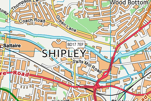 BD17 7EF map - OS VectorMap District (Ordnance Survey) BD17 7EF map - OS VectorMap District (Ordnance Survey)