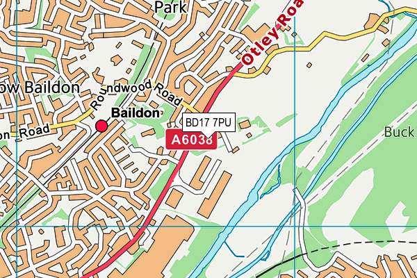 BD17 7PU map - OS VectorMap District (Ordnance Survey) BD17 7PU map - OS VectorMap District (Ordnance Survey)