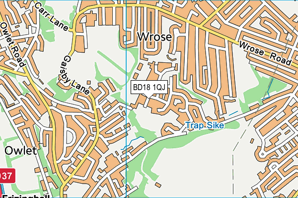 BD18 1QJ map - OS VectorMap District (Ordnance Survey) BD18 1QJ map - OS VectorMap District (Ordnance Survey)