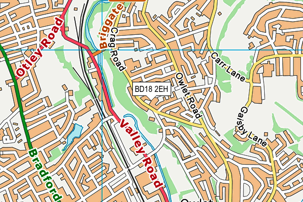 BD18 2EH map - OS VectorMap District (Ordnance Survey) BD18 2EH map - OS VectorMap District (Ordnance Survey)