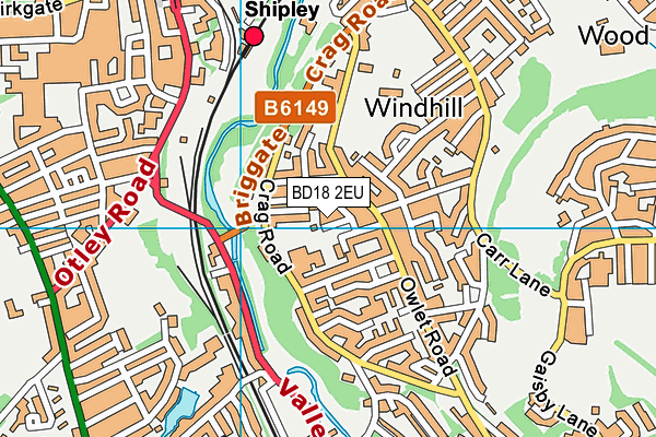 BD18 2EU map - OS VectorMap District (Ordnance Survey) BD18 2EU map - OS VectorMap District (Ordnance Survey)