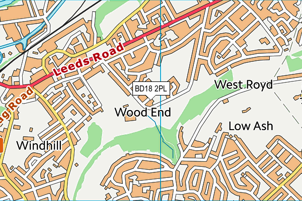 BD18 2PL map - OS VectorMap District (Ordnance Survey) BD18 2PL map - OS VectorMap District (Ordnance Survey)