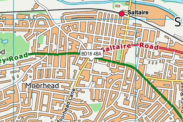 BD18 4BA map - OS VectorMap District (Ordnance Survey) BD18 4BA map - OS VectorMap District (Ordnance Survey)