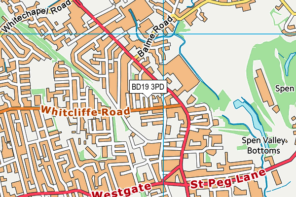 BD19 3PD map - OS VectorMap District (Ordnance Survey) BD19 3PD map - OS VectorMap District (Ordnance Survey)