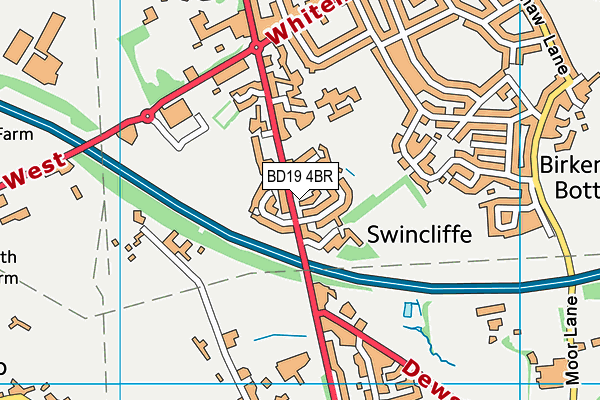 BD19 4BR map - OS VectorMap District (Ordnance Survey) BD19 4BR map - OS VectorMap District (Ordnance Survey)