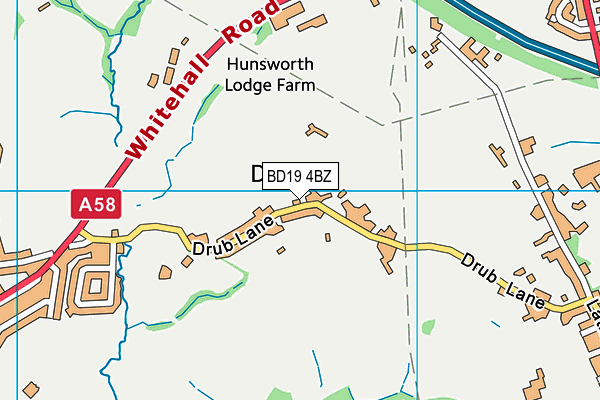 BD19 4BZ map - OS VectorMap District (Ordnance Survey) BD19 4BZ map - OS VectorMap District (Ordnance Survey)