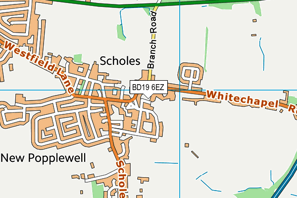 BD19 6EZ map - OS VectorMap District (Ordnance Survey)