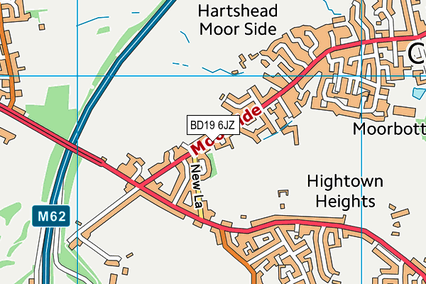 BD19 6JZ map - OS VectorMap District (Ordnance Survey) BD19 6JZ map - OS VectorMap District (Ordnance Survey)