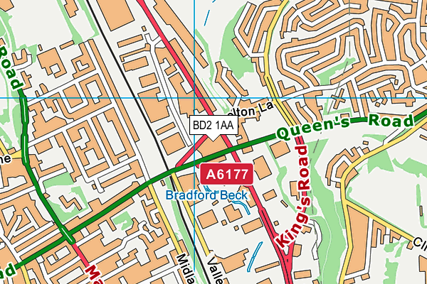 BD2 1AA map - OS VectorMap District (Ordnance Survey) BD2 1AA map - OS VectorMap District (Ordnance Survey)