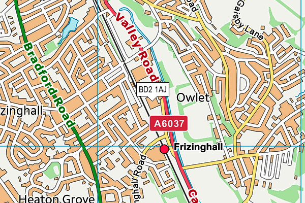 BD2 1AJ map - OS VectorMap District (Ordnance Survey) BD2 1AJ map - OS VectorMap District (Ordnance Survey)