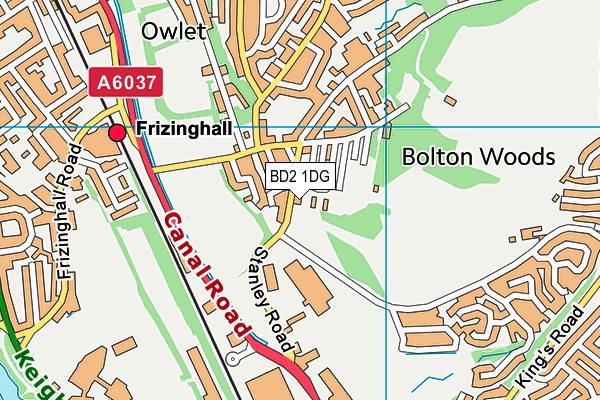 BD2 1DG map - OS VectorMap District (Ordnance Survey) BD2 1DG map - OS VectorMap District (Ordnance Survey)