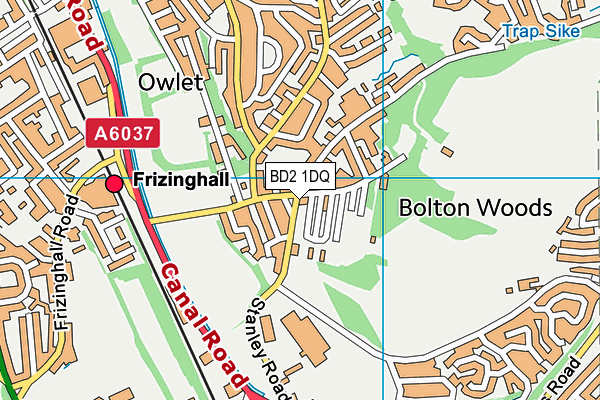 BD2 1DQ map - OS VectorMap District (Ordnance Survey) BD2 1DQ map - OS VectorMap District (Ordnance Survey)