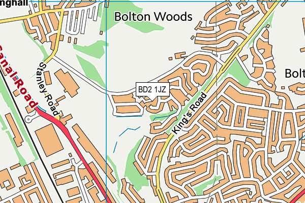 BD2 1JZ map - OS VectorMap District (Ordnance Survey) BD2 1JZ map - OS VectorMap District (Ordnance Survey)