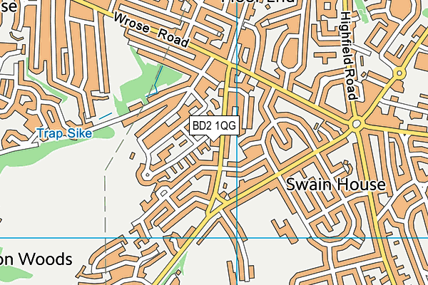BD2 1QG map - OS VectorMap District (Ordnance Survey) BD2 1QG map - OS VectorMap District (Ordnance Survey)