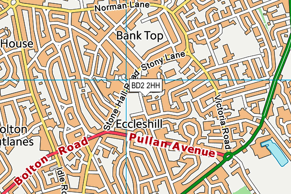 BD2 2HH map - OS VectorMap District (Ordnance Survey) BD2 2HH map - OS VectorMap District (Ordnance Survey)
