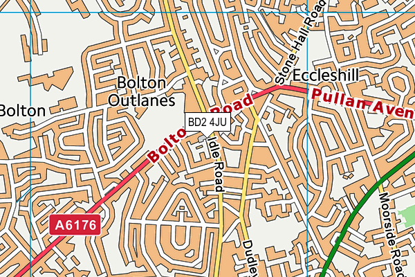 BD2 4JU map - OS VectorMap District (Ordnance Survey) BD2 4JU map - OS VectorMap District (Ordnance Survey)