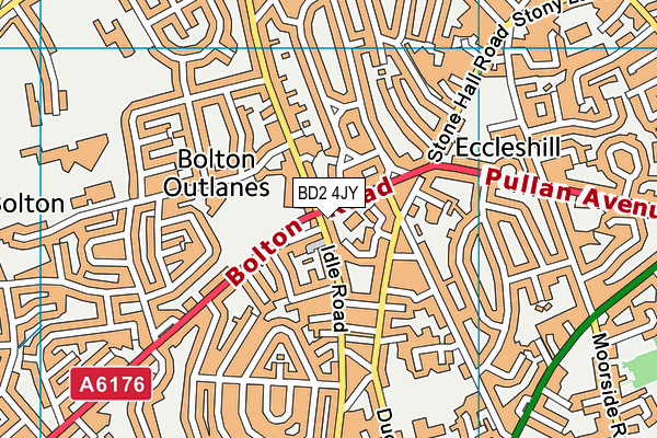 BD2 4JY map - OS VectorMap District (Ordnance Survey) BD2 4JY map - OS VectorMap District (Ordnance Survey)