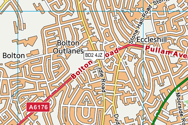 BD2 4JZ map - OS VectorMap District (Ordnance Survey) BD2 4JZ map - OS VectorMap District (Ordnance Survey)