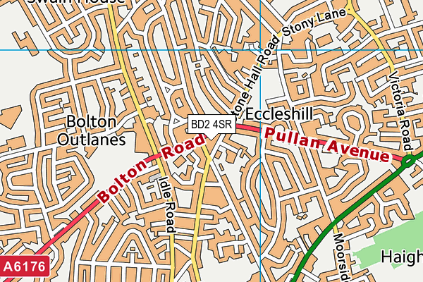 BD2 4SR map - OS VectorMap District (Ordnance Survey)