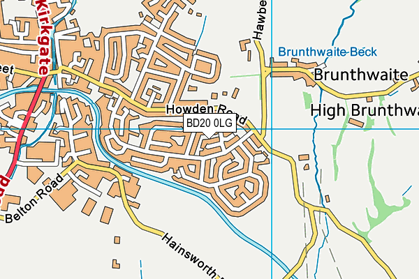 BD20 0LG map - OS VectorMap District (Ordnance Survey) BD20 0LG map - OS VectorMap District (Ordnance Survey)