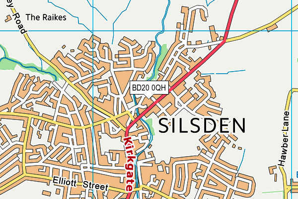 BD20 0QH map - OS VectorMap District (Ordnance Survey) BD20 0QH map - OS VectorMap District (Ordnance Survey)