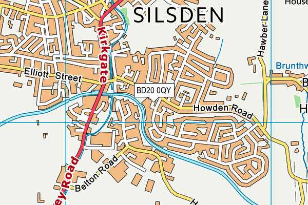 BD20 0QY map - OS VectorMap District (Ordnance Survey) BD20 0QY map - OS VectorMap District (Ordnance Survey)