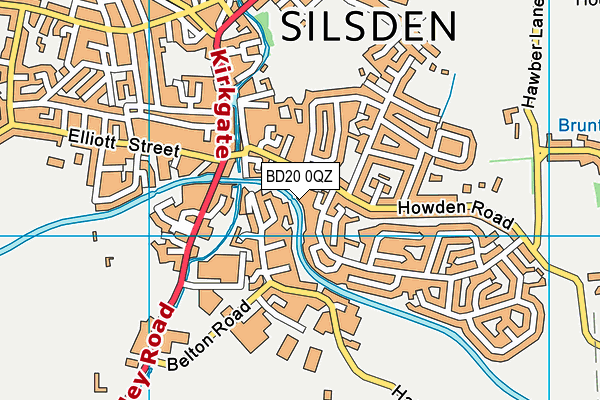 BD20 0QZ map - OS VectorMap District (Ordnance Survey) BD20 0QZ map - OS VectorMap District (Ordnance Survey)
