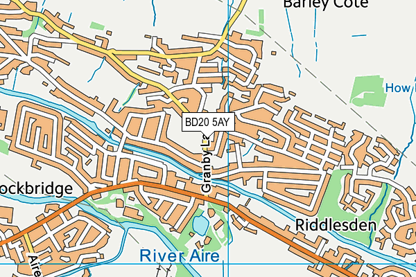 BD20 5AY map - OS VectorMap District (Ordnance Survey) BD20 5AY map - OS VectorMap District (Ordnance Survey)