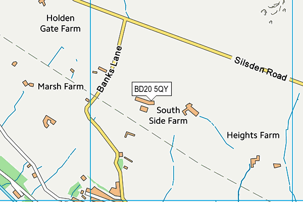 BD20 5QY map - OS VectorMap District (Ordnance Survey) BD20 5QY map - OS VectorMap District (Ordnance Survey)