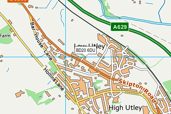 BD20 6DU map - OS VectorMap District (Ordnance Survey)