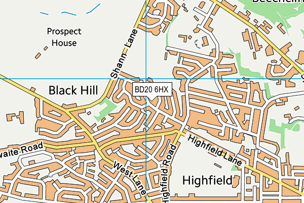BD20 6HX map - OS VectorMap District (Ordnance Survey) BD20 6HX map - OS VectorMap District (Ordnance Survey)