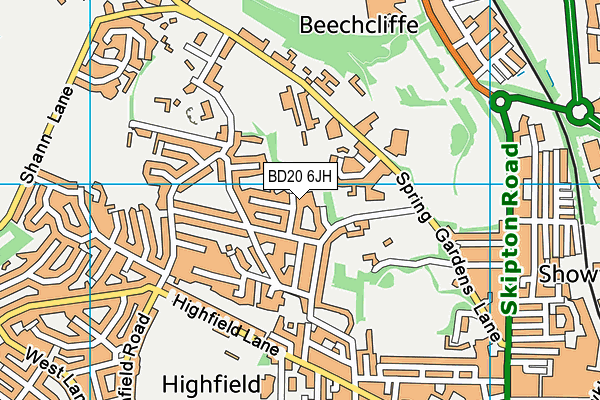 BD20 6JH map - OS VectorMap District (Ordnance Survey) BD20 6JH map - OS VectorMap District (Ordnance Survey)
