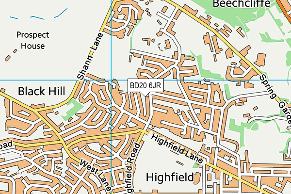 BD20 6JR map - OS VectorMap District (Ordnance Survey) BD20 6JR map - OS VectorMap District (Ordnance Survey)