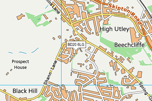 BD20 6LG map - OS VectorMap District (Ordnance Survey) BD20 6LG map - OS VectorMap District (Ordnance Survey)