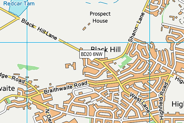 BD20 6NW map - OS VectorMap District (Ordnance Survey) BD20 6NW map - OS VectorMap District (Ordnance Survey)