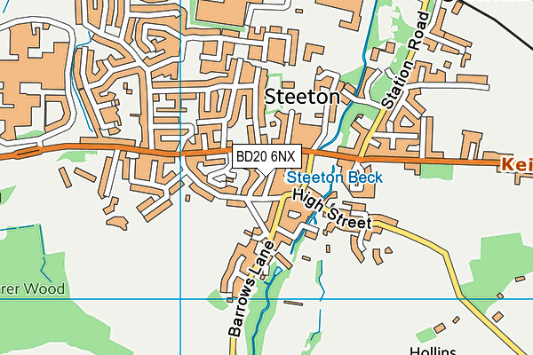 BD20 6NX map - OS VectorMap District (Ordnance Survey) BD20 6NX map - OS VectorMap District (Ordnance Survey)